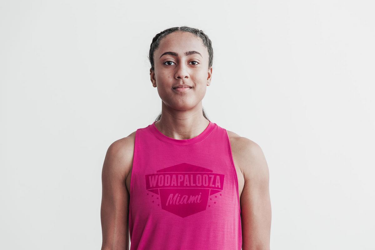 Nobull Wodapalooza High-Neck Women's Tank Tops Pink | Australia (UA8109)